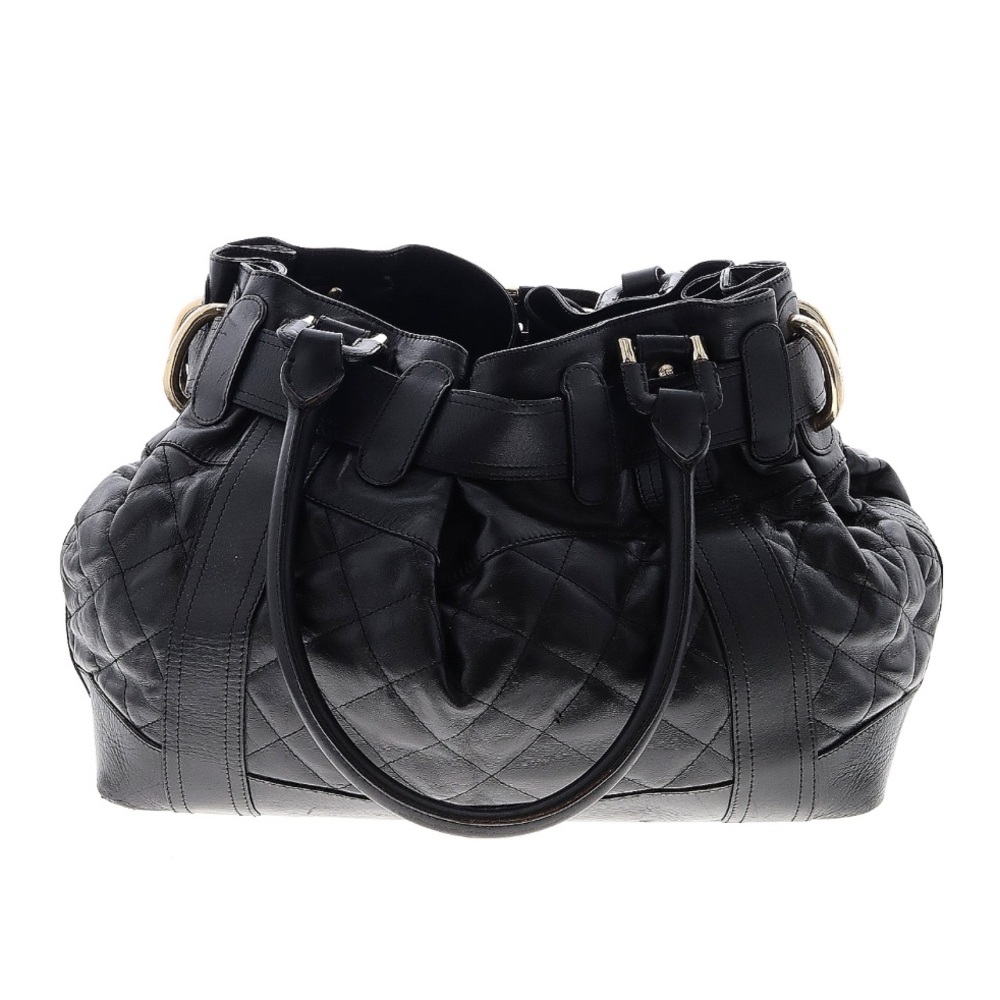 Burberry leather satchel, GUC, pictures from original thredup listing.